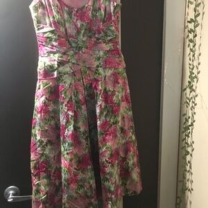 Liz Claiborne Floral Midi Dress - Pink and Green